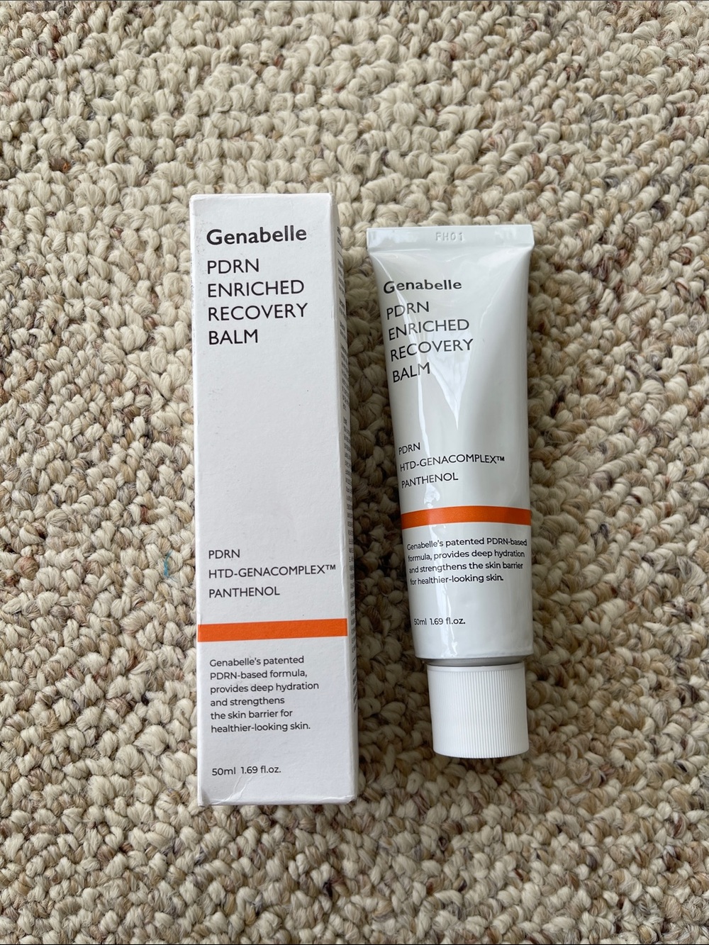 PDRN Enriched Recovery Balm — White with Orange Accent